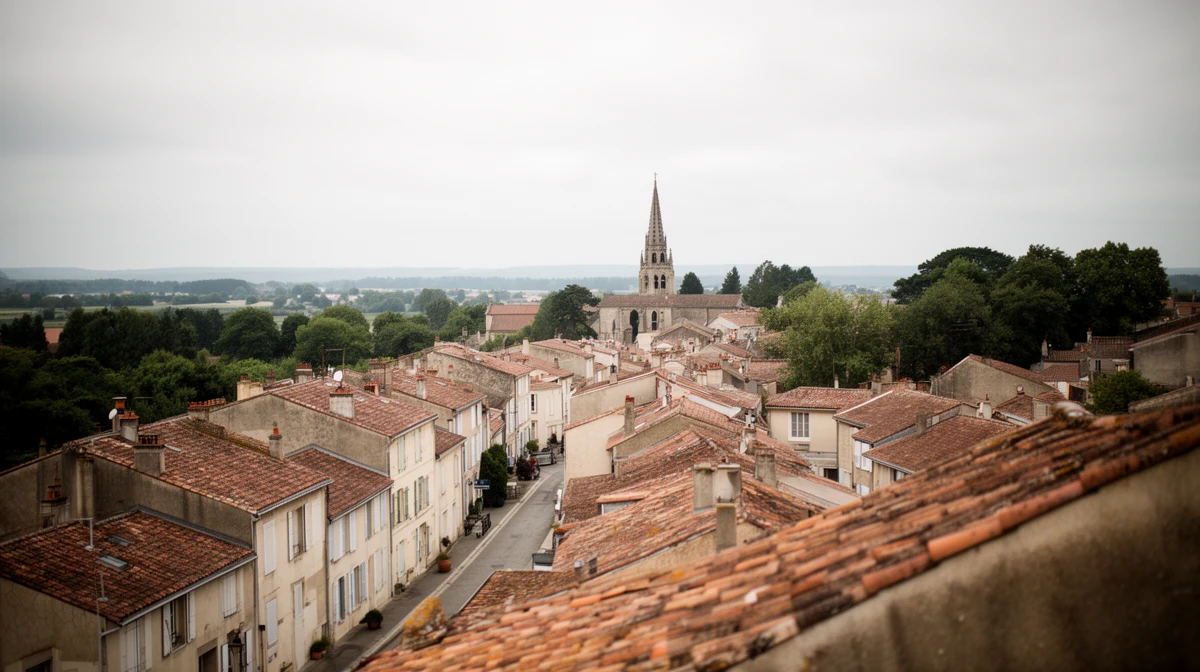 Vue sur les toits d'une commune française