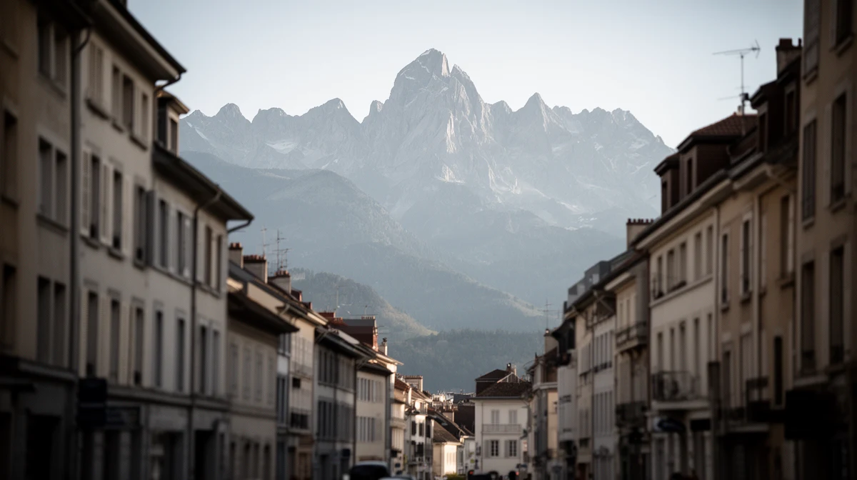Rue résidentielle à Grenoble