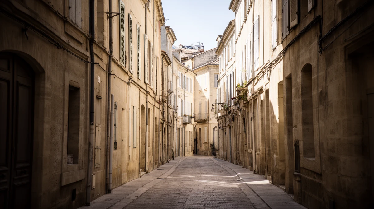 Rue résidentielle à Montpellier