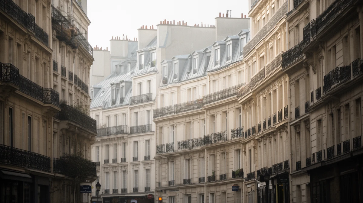 Rue résidentielle à Paris