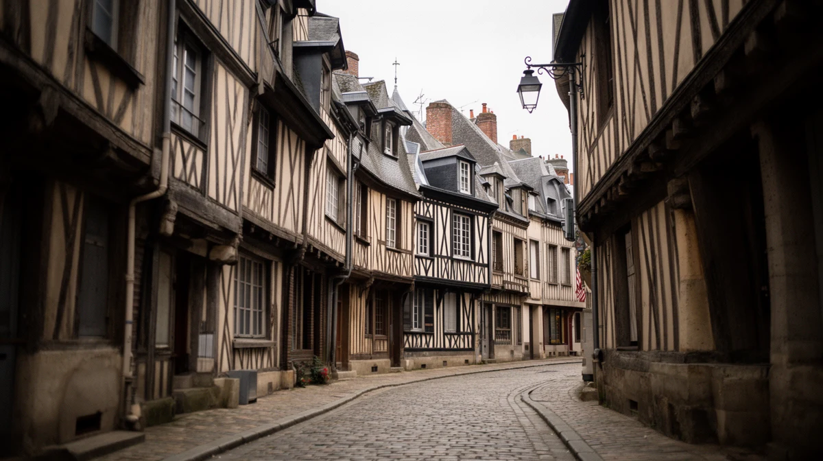 Rue résidentielle à Rouen