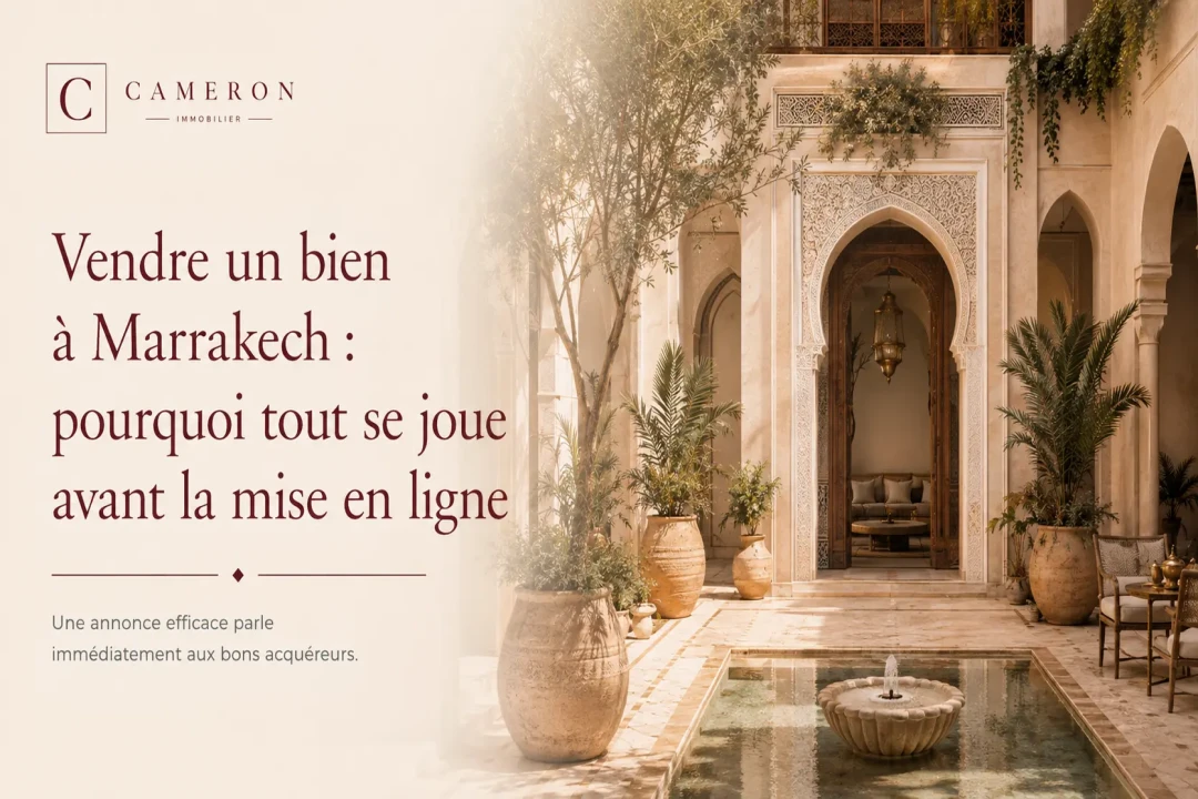 Vendre un bien à Marrakech : pourquoi tout se joue avant la mise en ligne